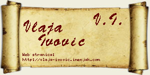 Vlaja Ivović vizit kartica